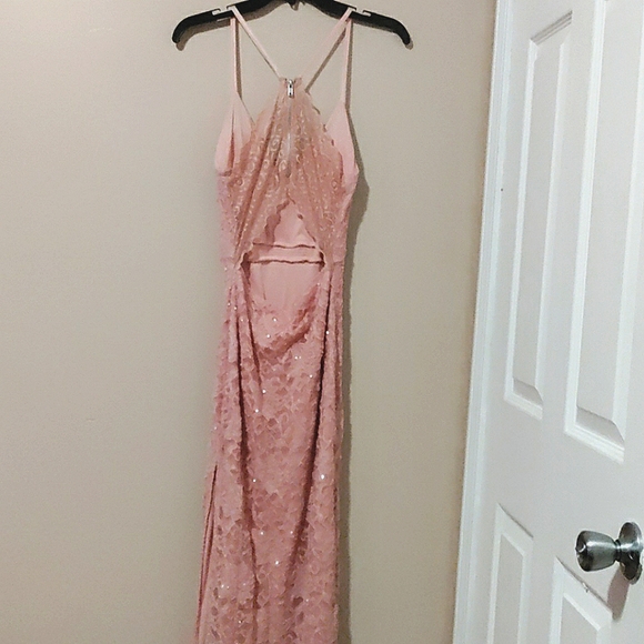Macy's Dresses Macys Pink Open Back Prom Dress Poshmark